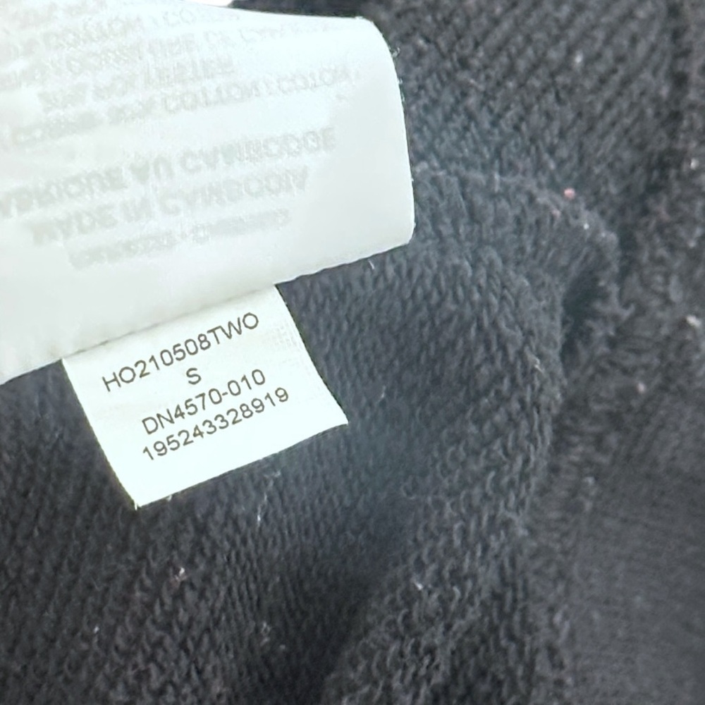 Jordan Brooklyn Fleece Cropped Loose Fit Logo Hoodie in Black Women’s Small - Picture 8 of 8